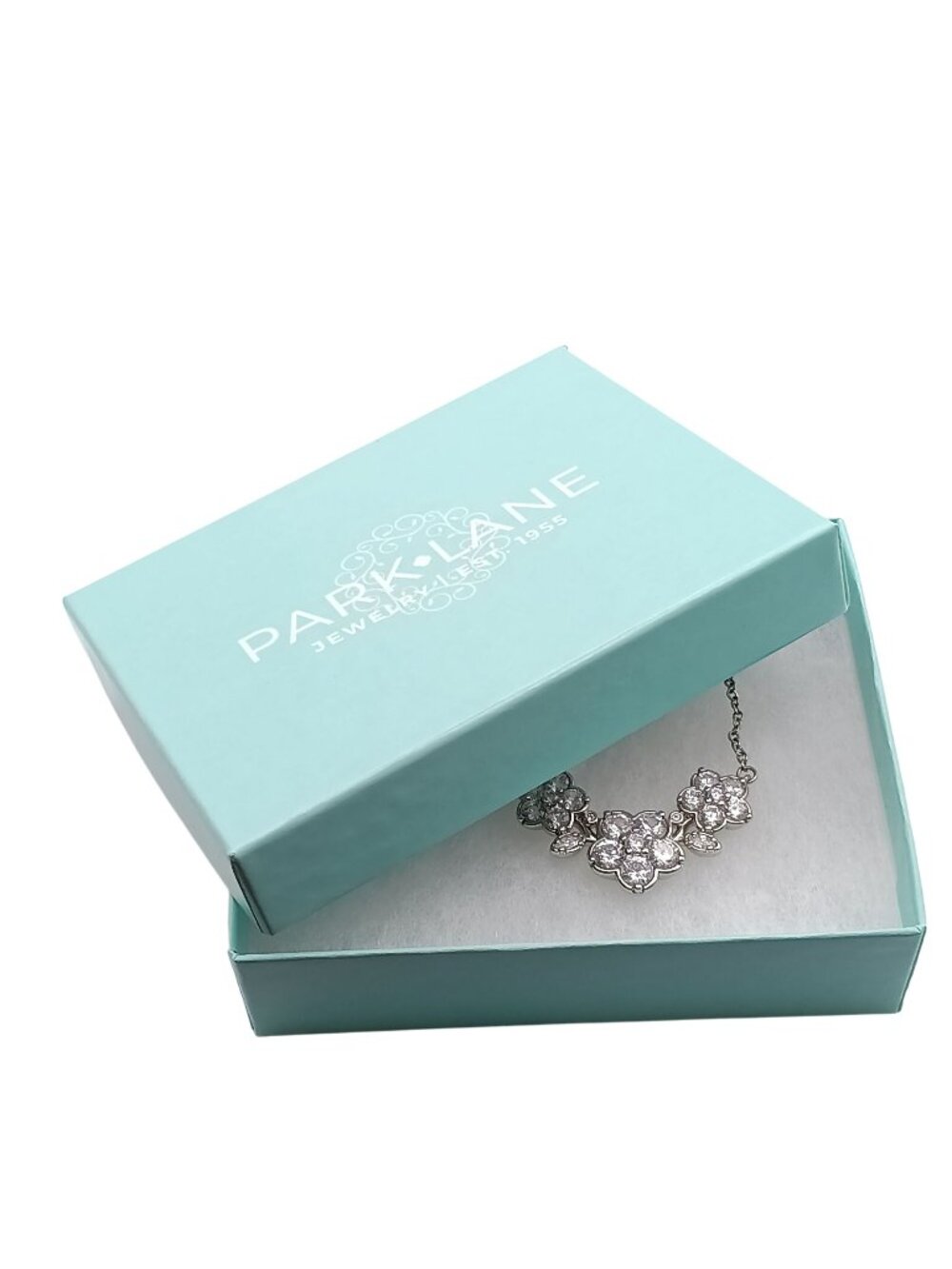 Park Lane Jewelry Floral Crystal Necklace In Gift Box